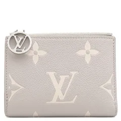 ルイヴィトン LOUIS VUITTON 二つ折り財布 ポルトフォイユ リサ モノグラムアンプラント ブリュームグレー×ホワイトクオーツ ゴールド金具 コンパクト財布 バイカラー  M13797 RFID 【箱】【中古】