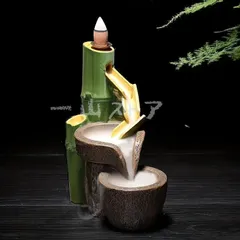 【新品?未使用】逆流香炉 香炉 お香 線香 竹 竹林 滝 風水グッズ 縁起物 贈り物 プレゼント インテリア 玄関 オフィス 高級感 運 開運 商売