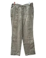 ヨウジヤマモト Yohji Yamamoto POUR HOMME 2TUCK LINEN PANTS リネン パンツ ジップフライ ズボン 薄茶 無地 HJ-P29-324 スラックス ベージュ サイズ 2 104MB-387のサムネイル