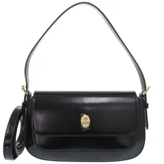 未使用 オストカーカ 2WAY レザー ブラック ハンドバッグ 黒 1481-36 OSTKAKA