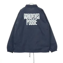 美品 長袖 ナイロンジャケット L ネイビー メンズ 古着