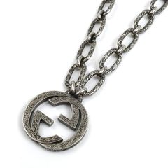 GUCCI グッチ シルバー925 ダブルG キーチャーム ネックレス 770723