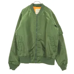 SYMBOLIC LABEL 長袖 フライトジャケット L グリーン MA-1 メンズ 古着