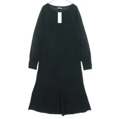 未使用 GU ジーユー 長袖 ニット ロングワンピース S ブラック レディース 古着