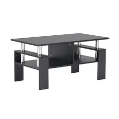 全新品 【ブラック】 木製テーブル　センターテーブル　リビングテーブル　ローテーブル モダン シンプル 北欧