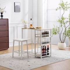 モダン長方形コーヒーテーブル 強化ガラス天板+MDF収納棚 リビング用