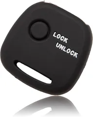 MALAKO スズキ ニッサン マツダ キーレス シリコン カバー キーケース キーホルダー 鍵 カギ 1ボタン ワゴンR ハスラー アルト エブリィ ラパン ジムニー MRワゴン ソリオ スイフト キャロル スピアーノ (ブラック,  シングル)