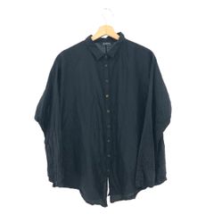 美品 カレンソロジー リネン ビッグシャツ 麻 黒 フリーサイズ