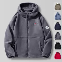 フリース メンズ フリースジャケット マウンテンパーカー 防寒 厚手 裏起毛 アウトドア 登山 保温 暖かい 秋冬