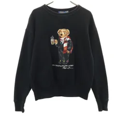POLO RALPH LAUREN ポロラルフローレン ポロベア 長袖 トレーナー XS ブラック レディース 古着