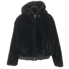 ZARA ザラ フェイクファー ジャケット L ブラック レディース 古着
