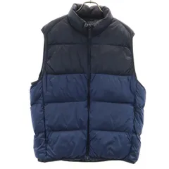 UNIQLO ユニクロ ウルトラライト ダウンベスト XL ネイビー 収納袋付き メンズ 古着