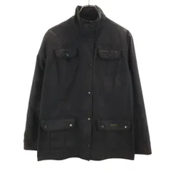 Barbour バブアー 英国製 3ワラント SMU UTILITY オイルドジャケット 14 ブラック ワックス レディース 古着