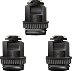 Aiwode ライティングレールソケット ダクトレール専用 電球ソケット E26口金 LED専用レール照明器具 天井照明 ロック機構により脱落を防止 適用 植物育成ライト LED電球 エジソン電球 (黒い,  3個入り)