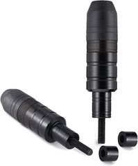 Meliore バイク エンジン ガード マフラー プロテクター クラッシュガード フレームスライダー 汎用 オートバイ M8 カスタマイズ 左右 2本 セット (ブラック,  ワンサイズ)