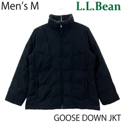 【USED／メンズM】L.L. BEAN ダウンジャケット スエード調 ブラック