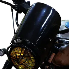 キッソス（ＫＩＳＳＯＳ） バイク オートバイ ウインド スクリーン メーター バイザー 汎用 ホンダ ヤマハ カワサキ スズキ (ブラック)のサムネイル