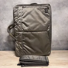 ✨PORTER タンカー 3WAY 2層式 ビジネスバッグ シルバー ナイロン 大容量 通勤 出張 PC収納可 ショルダー付 軽量 メンズ レディース 吉田カバン