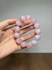 天然石　良品質　ローズクォーツ　ブレスレット　17㍉約19㌢★60★