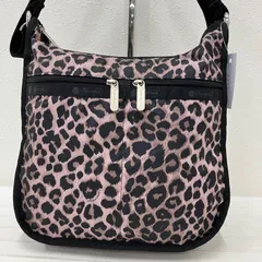 6837　LeSportsac レスポートサック　2way　ショルダーバッグ　トートバッグ　ハンドバッグ　レオパード　ヒョウ柄　アニマル柄　レディース　シンプル　カジュアル　軽量　ブラック　黒　ブラウン