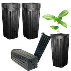 SALUDABLE ポット 育苗ポット プランター 深型 ロング ポリポット 植木鉢 ビニール 苗 (20個セット)