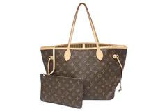 新品同様 LOUIS VUITTON ルイヴィトン ネヴァーフルMM トートバッグ M46987 モノグラム ブラウン ゴールド金具 中古 4b009052