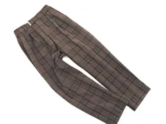 VIS ビス チェック タック テーパード パンツ sizeS/茶 ◇■ レディース