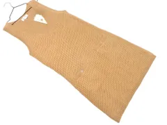 新品 MICHEL KLEIN ミッシェルクラン ウール混 Vネック ニット ワンピース size38/茶 ◇■ レディース