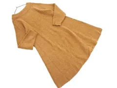 nano universe ナノユニバース ボートネック ニット ワンピース sizeF/茶 ◇■ レディース