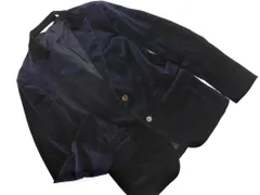 EDIFICE エディフィス ベロア テーラード ジャケット size40/紺 ◇■ メンズ