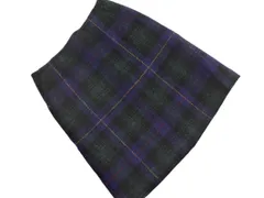 MACKINTOSH PHILOSOPHY マッキントッシュフィロソフィー HARRIS TWEED ハリスツイード ウール混 チェック Aライン 台形 スカート size38/紺ｘ緑ｘ黒 ◇■ レディース