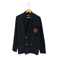 ポロバイラルフローレン Polo by RALPH LAUREN カシミヤ100% エンブレム 金ボタン ダブルブレスト ニット ジャケット メンズ import：L 