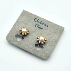 美品 Dior パール フラワー イヤリング ゴールド クリスチャン ディオール Christian ヴィンテージ