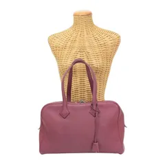 エルメス HERMES ヴィクトリア 35 トリヨンクレマンス (レザー) SV金具 □R刻印 (2014年) ハンドバッグ 手提げかばん トートバッグ 肩掛け ボストンバッグ レディース メンズ ルビー (レッド) 正規品 中古 mbs19001