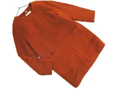 ROPE ロペ アンゴラ混 ノーカラー コート size38/茶 ◇■ レディース