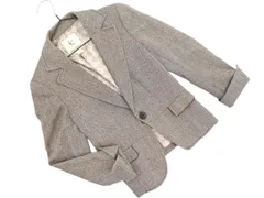 KUMIKYOKU 組曲 ウール混 ラメ テーラード ジャケット sizeS2/茶 ◇■ レディース