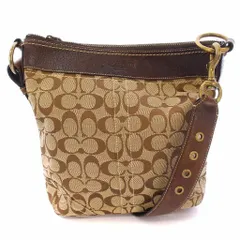 コーチ COACH ショルダーバッグ シグネチャー キャンバス レザー ロゴ ベージュ 茶 ブラウン 10403 /BB