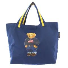 ポロ ラルフローレン POLO RALPH LAUREN Poloベア エコバッグ トートバッグ ハンドバッグ プリント 紺 ネイビー /BB