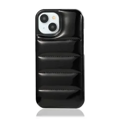 新品 iPhone 韓国 ダウンジャケット スマホケース ブラック