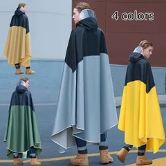 レインコート 自転車用 レインポンチョ ロング 防水 男女兼用 大人用 アウトドア 雨具 梅雨 おしゃれ 4色 顔が濡れない