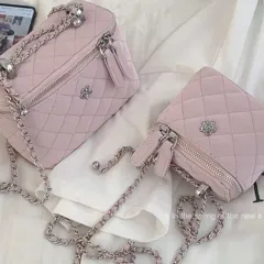 ピンク キルティング チェーン ミニバック 新品