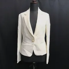 美品★Emma James/エマジェイムス★テーラードジャケット【size:9･レディースM/白/white】シングル/１つボタン/Jacket◆BJ129-a