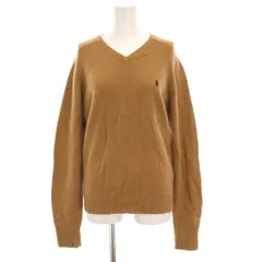ポロ バイ ラルフローレン Polo by Ralph Lauren ニット セーター Vネック ウール 長袖 S ベージュ KR-RL-IA-1401 /YM