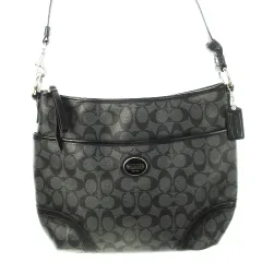 コーチ COACH ショルダーバッグ PVC レザー 革 シグネチャー ロゴ 黒 ブラック F19823 /CK19 ■GY18