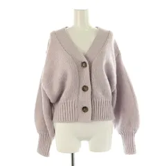 スナイデル SNIDEL Sustainableローゲージニットカーディガン 長袖 Vネック ボリュームスリーブ ONE ラベンダー /MY ■OS