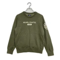 中古 レディース パーリーゲイツ PEARLY GATES セーター 1(M) カーキ カシミヤ 裏地付き クルーネックニット
