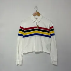 リーバイス アイボリー マルチ ストライプ クロップドTシャツ ヴィンテージ XS