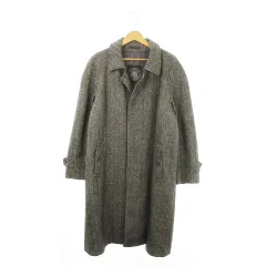 ジェイプレス J.PRESS ステンカラーコート ロング ウール ヘリンボーン 64A6 グレー /MN6 ■GY18