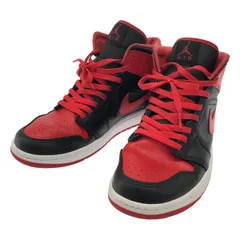 NIKE ナイキ AIR JORDAN 1 MID スニーカー DQ8426-060 ブラック レッド 28.5cm