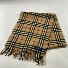 ★ vintage Burberrys バーバリーズ マフラー ノバチェック 100%ラムウール ベージュ 約167cm ストール キャメル 現状品 0.12kg